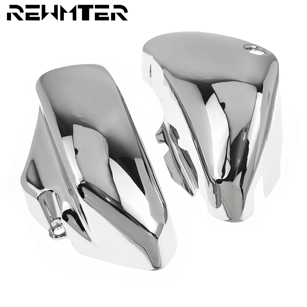 Motorcycle Battery Side Covers Fairing Chrome Left & Right For Suzuki Boulevard Voluisa C50 VL800 VL 800