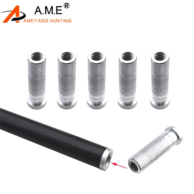 

50/100/200pcs Archery Aluminium Arrow Insert For ID 6.2mm Arrow Shaft Hunting Arrow Heads Broadheads Hunting Bow Accessories