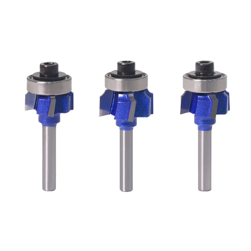 

1PC 1/4" Shank high quality Woodworking Milling Cutter R1mm R2mm R3mm Trimming Knife Edge Trimmer 4 Teeth Wood Router Bit