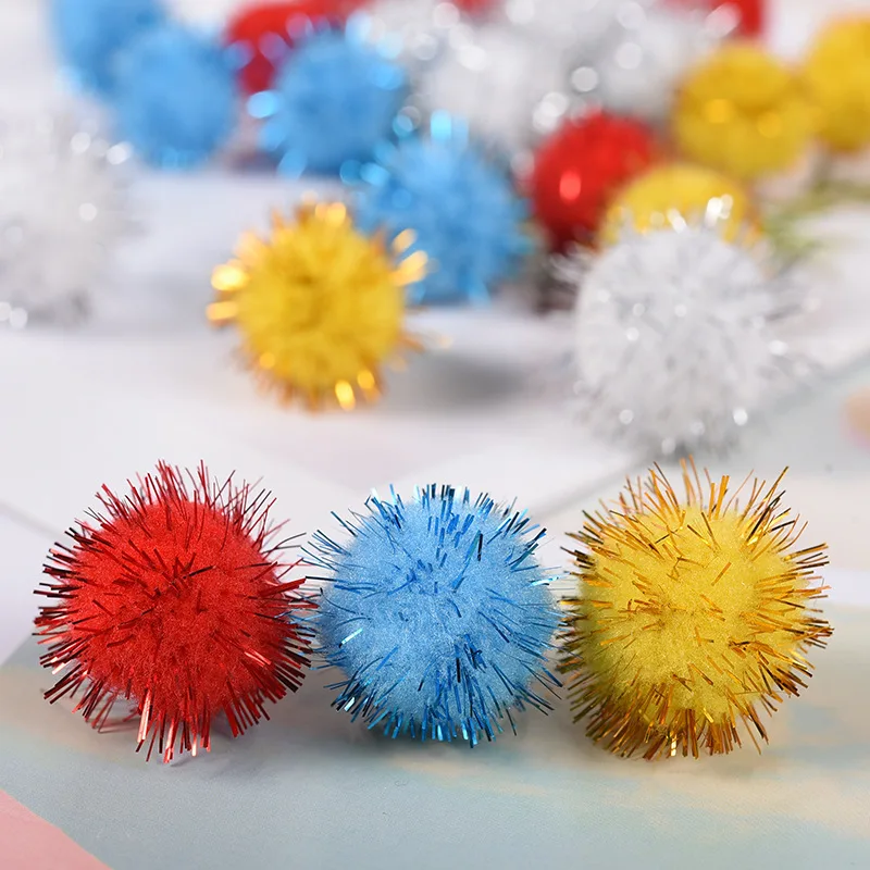 Cheerleading Pom Poms Mink Fur Pompoms 50pcs Colorful Pompoms 15mm 25mm for Dolls DIY