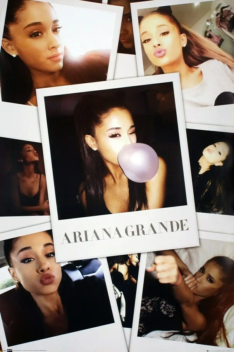 Шелковые плакат декоративной живописи для селфи Ariana Grande 24x36 дюймов | Дом и сад