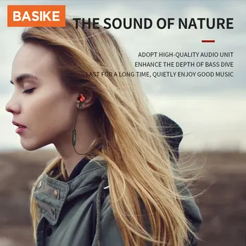 

BASIKE Bluetooth Earphone Wireless Headphones Mini Sports Stereo Bluetooth Headset With Mic Hidden Earbuds For iPhone Xiaomi