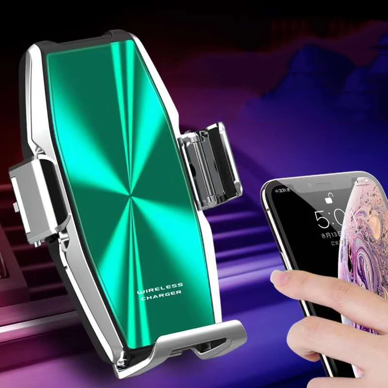 15W Car Wireless Phone Charger Automatic Clamp Qi Super Capacitor Fast Charge Holder foriphone11pro max 11pro 11 forSamsung S10