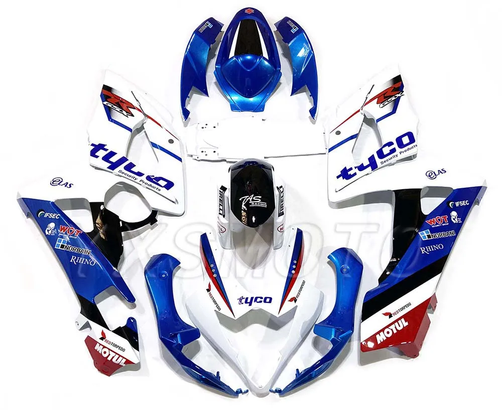 Абсолютно ABS механический литьевой обтекатель GSXR1000 K5 2005 2006 сине-белый обтекатель для кузова gsxr 1000 05 06