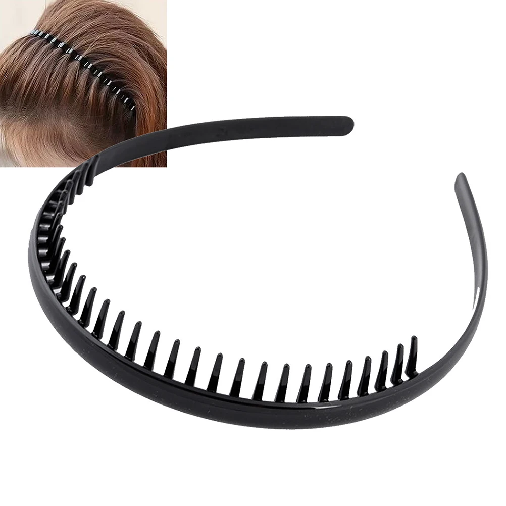 Black Fashion Mens Women Unisex Wavy Hair Head Hoop Band Sport Headband Hairband Accessories |