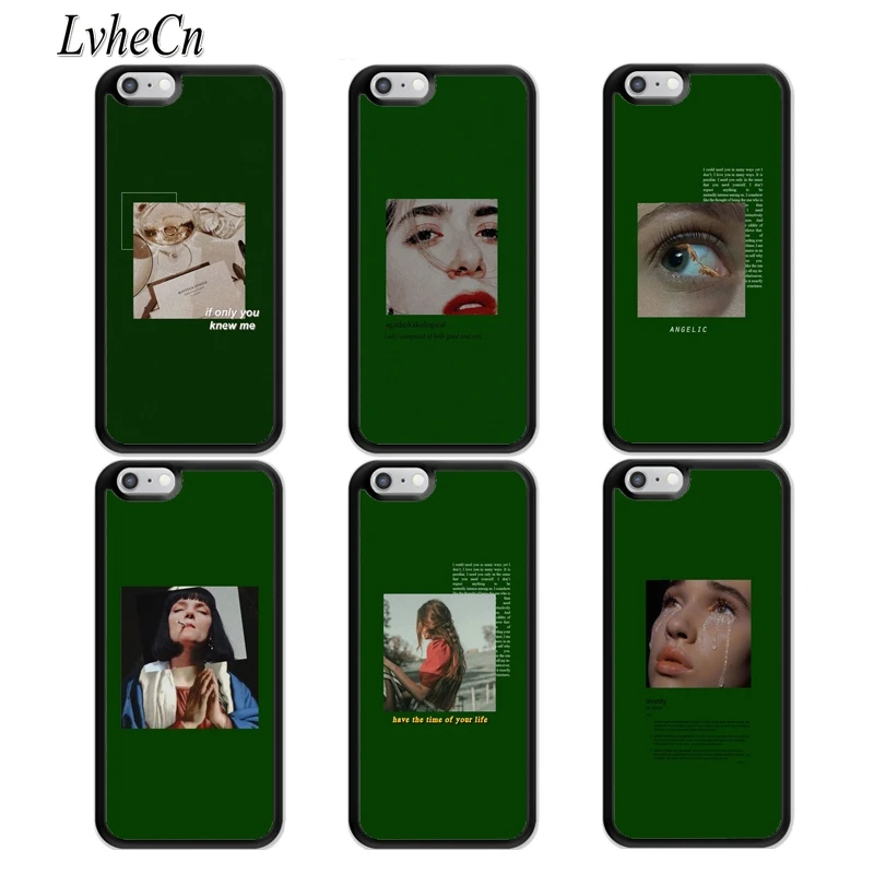 LvheCn зеленый эстетический чехол для телефона iPhone 5 6 6s 7 8 plus X XR XS max 11 Pro samsung Galaxy S7edge S8