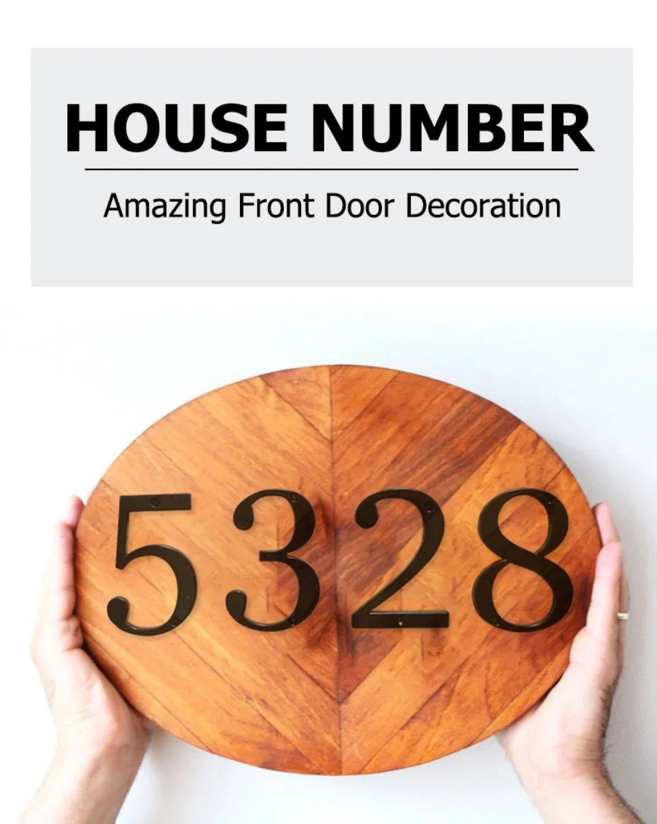 10cm Big Modern House Number Door Home Address Mailbox Numbers for House Number Digital Door Outdoor Sign 4 Inch.#2 Black