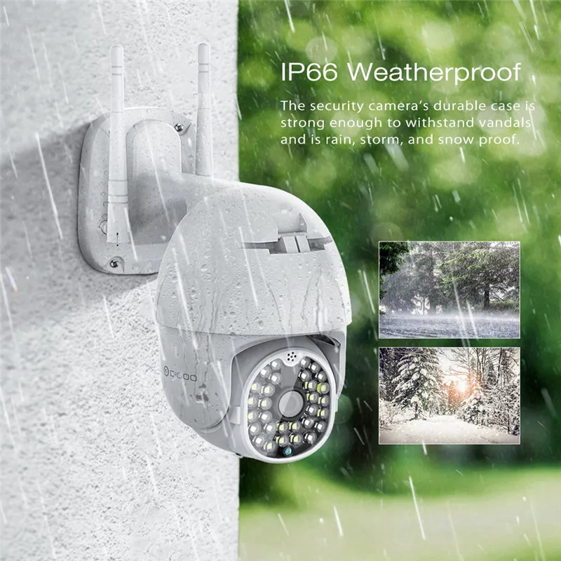 DIGOO DG-ZXC41 2MP 1080P PTZ умная скоростная купольная камера 30 светодиодов ИК полноцветная камера ночного видения наружный монитор безопасности CCTV ip-камера