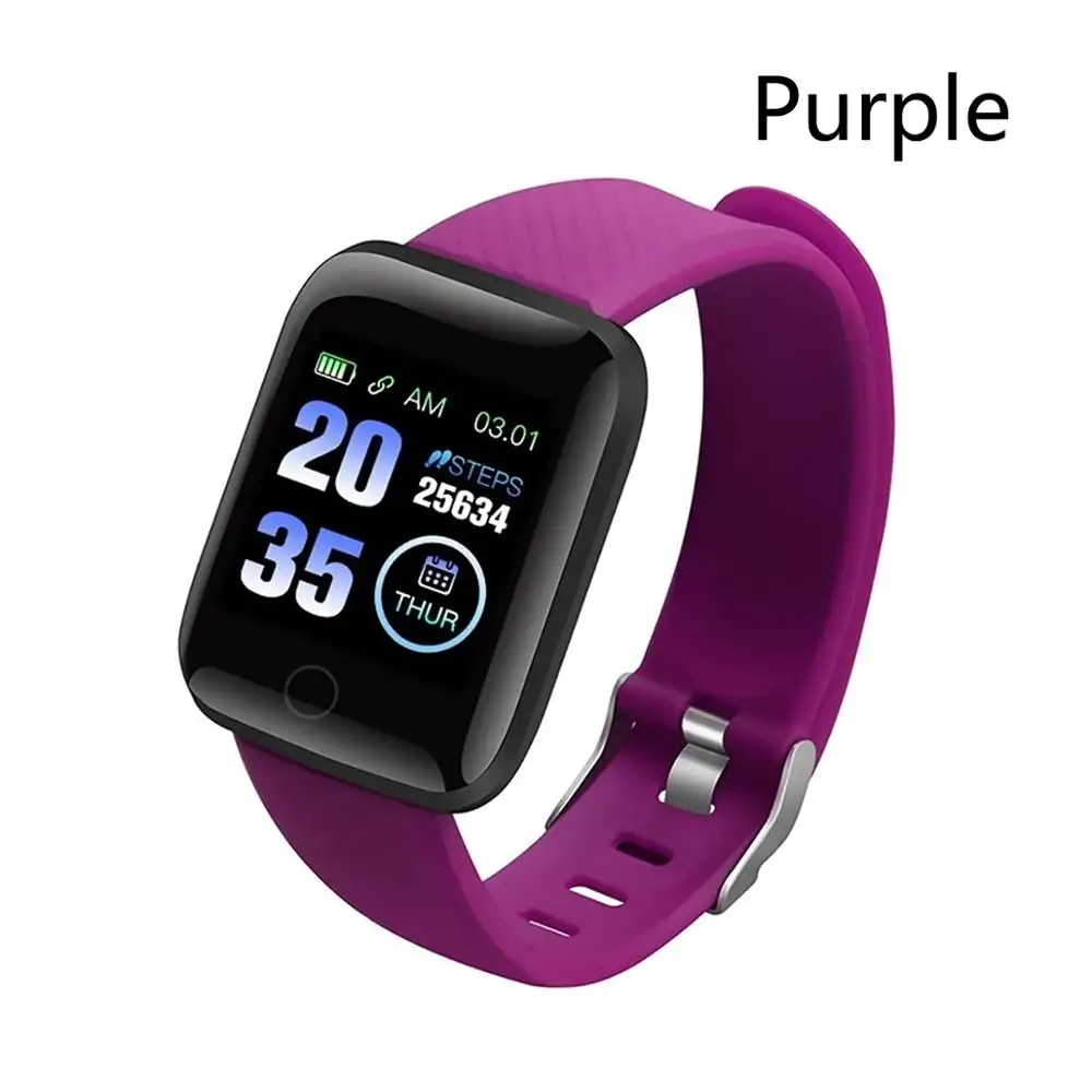 116-Purple Новинка, Bluetooth D18, умные часы для мужчин, кровяное давление, умные часы для женщин и мужчин, часы, водонепроницаемые, спортивные, трекер, WhatsApp, для Android Ios - Цвет: 116-Purple