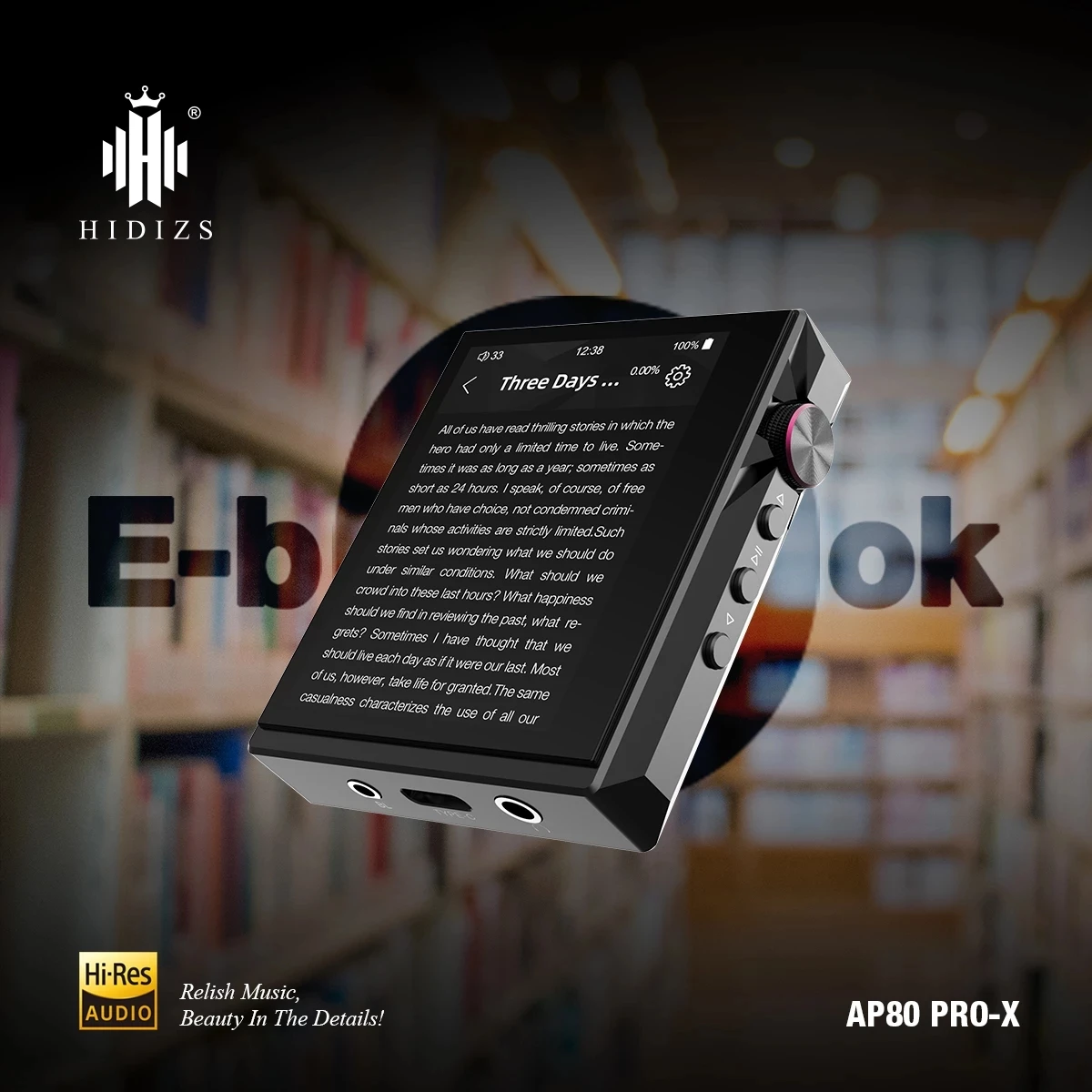 Hidizs AP80 PRO-X MP3 MP4 Player Portable Balanced Lossless MQA Music Bluetooth Player FLAC LDAC USB DAC DSD64/128 DAP