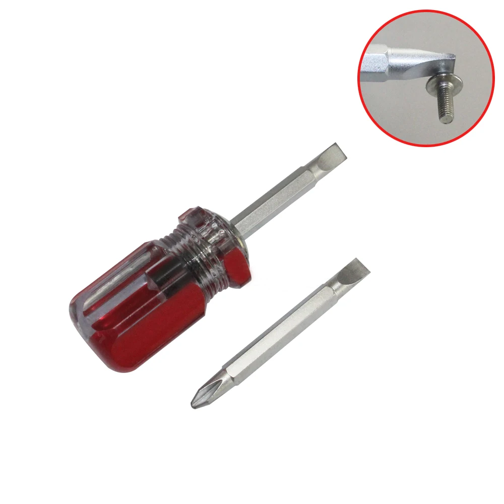 

Practical maintenance tool short handle cross 2 in 1 short handle dual purpose screwdriver