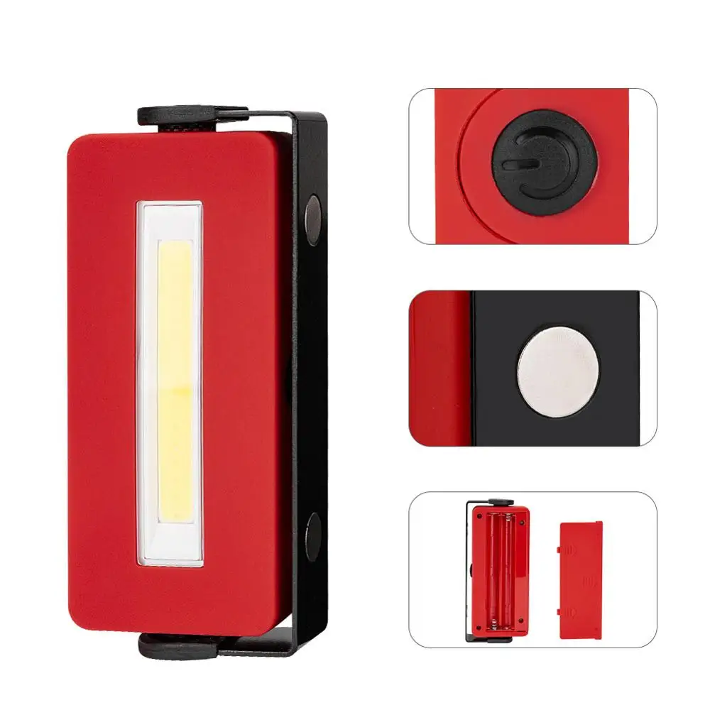 

5W 360° COB LED Work Light 11.4cm Pocket Flashlight Torch 4AAA Magnet Inspection lamp 1Mode Camping Lantern