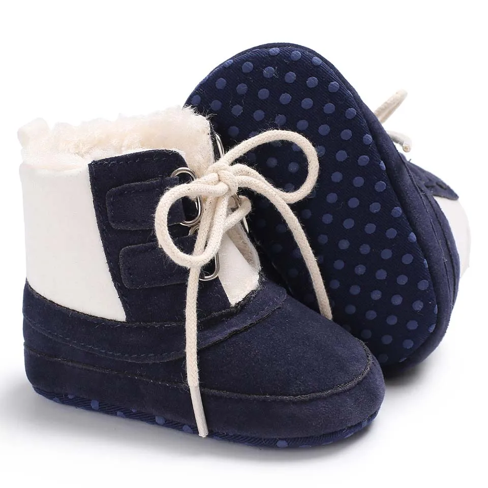 Детская обувь; кроссовки с мягкой подошвой для маленьких девочек и мальчиков; модные ботиночки для новорожденных; теплые зимние ботинки для малышей
