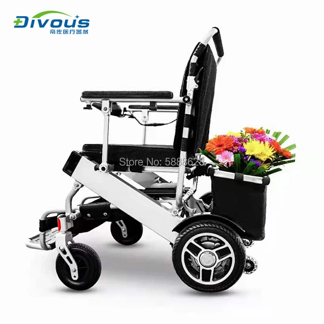 Free shipping   Hot-selling aluminum alloy lightweight folding electric power wheelchairs for  elderly and can board 3