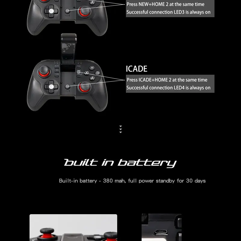 Мини VR Bluetooth Android геймпад беспроводной джойстик контроллер для Iphone IOS icade приставка для телевизора мини игровые геймпады