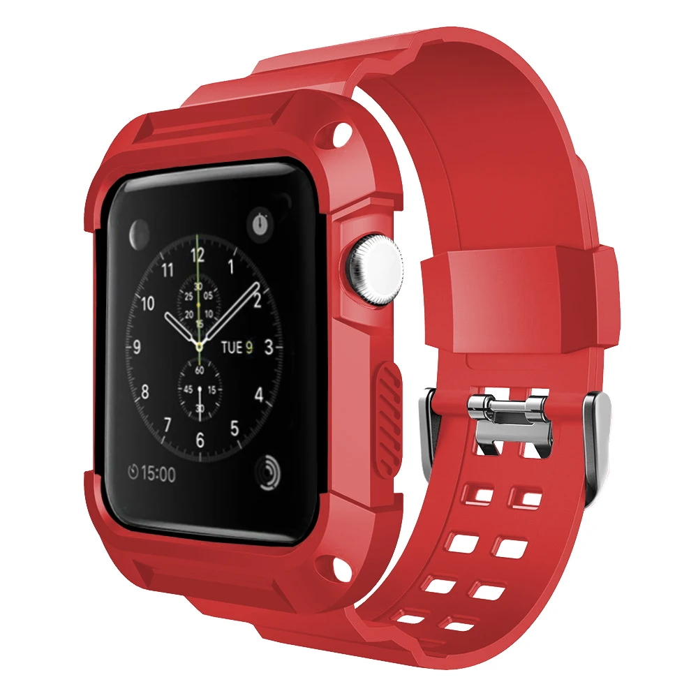 Прочный Защитный чехол для наручных часов Apple Watch 38 мм, 42 мм, мягкий ремешок для TPU с крышкой чехол для наручных часов iWatch серии 3/2/1
