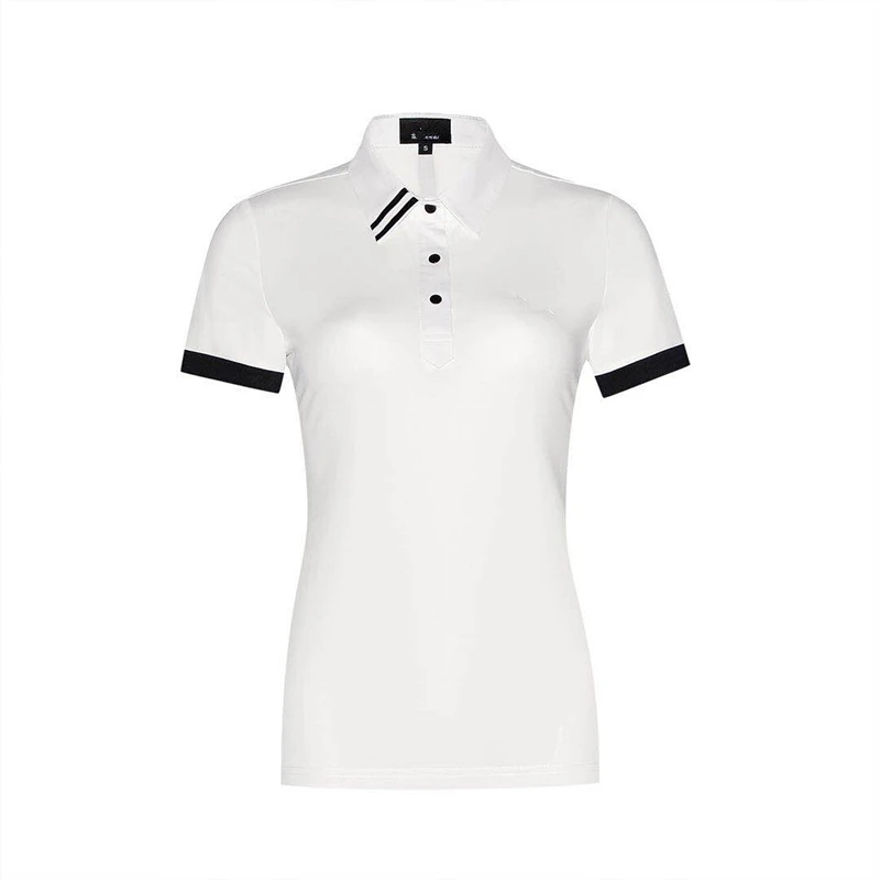 Скидка Q Женская Спортивная футболка с коротким рукавом для гольфа 3 цвета одежда для гольфа S-XL выбор одежда для отдыха для гольфа