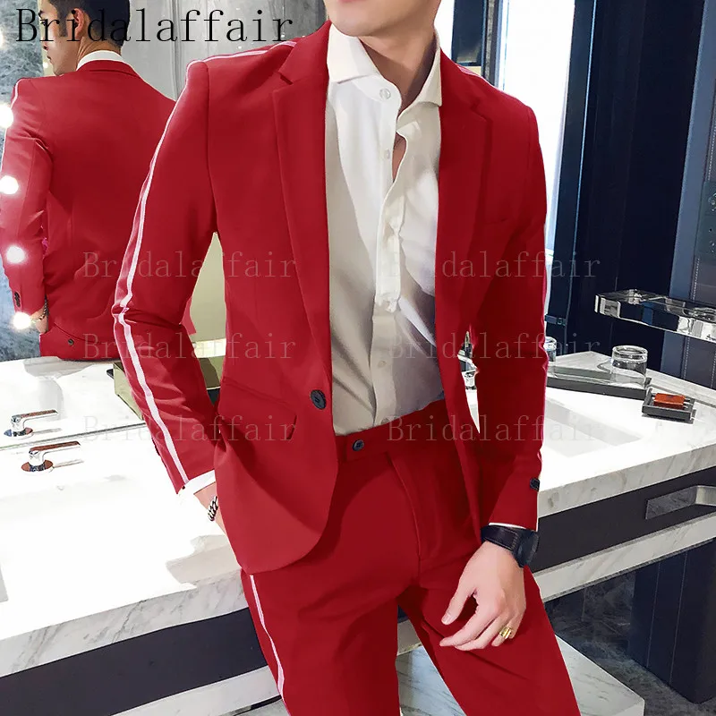 Свадебные костюмы для мужчин Bridalaffair облегающие мужские деловые повседневные