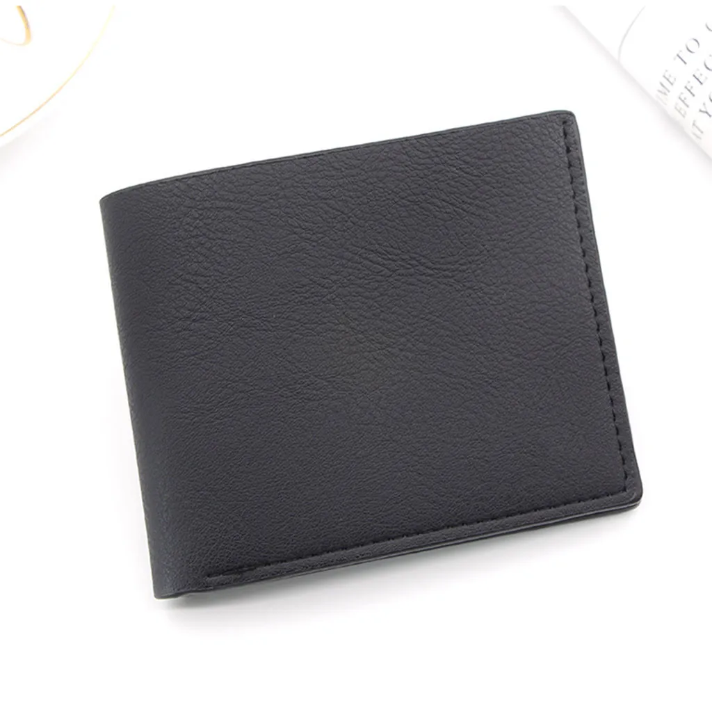Pu Leather Coin Purse Women Men Small Mini Short Wallet Bag Money Change Little Key Business Credit Card Holder for Kids Girls