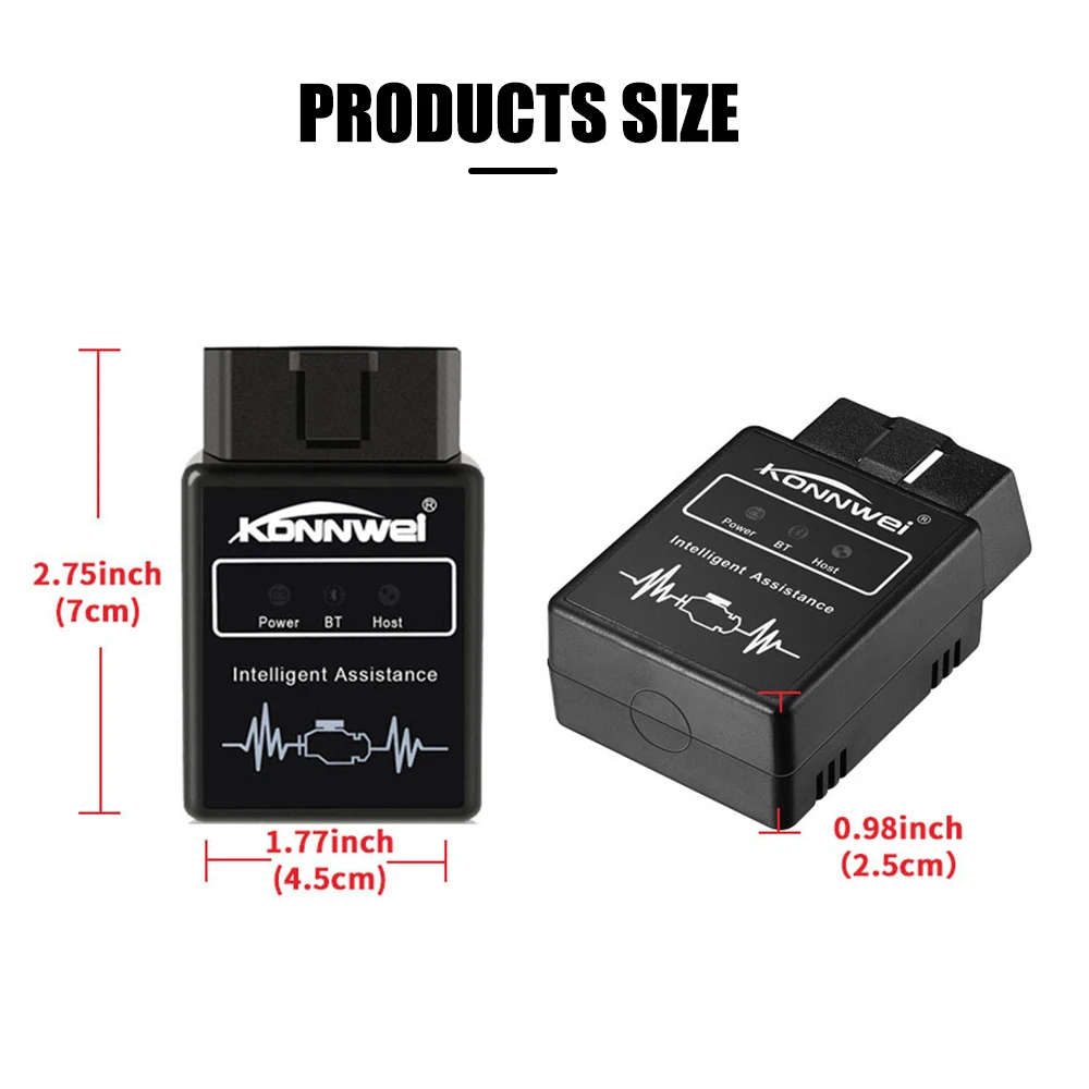 Vehemo OBD2 автоматический диагностический инструмент с Bluetooth считыватель кодов Автомобильный сканер аксессуары для KONNWEI KW912 ELM327