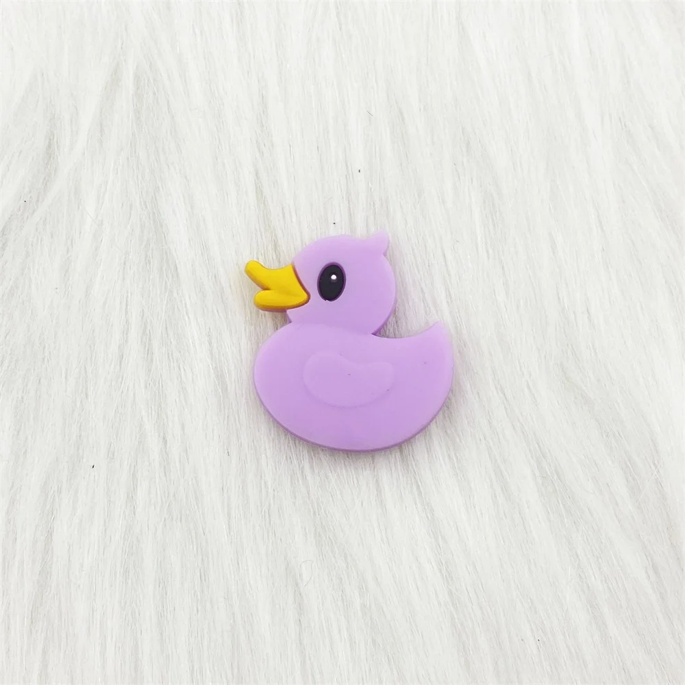 10pc/lot Duck Silicone Beads Rodent Siliconen Perle Teething Beads For Jewelry Making Necklace Pendant Baby Products