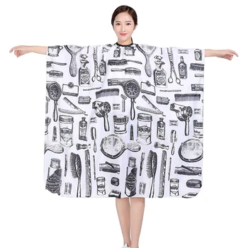 

Professional anti-static waterproof breathable adult children's hairdressing dress cut release black hairdressing shawl