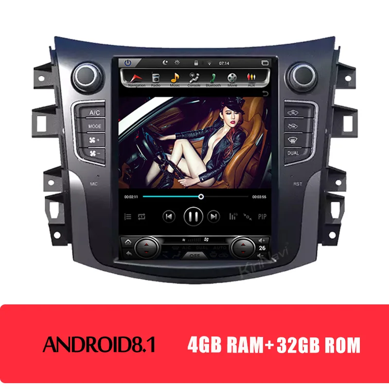 Android Car Radio KiriNavi вертикальный экран Tesla стиль 10," Android 8,1 автомобильный Радио dvd-плеер для NISSAN NAVARA NP300 аудио gps навигация - Цвет: Android Car Radio
