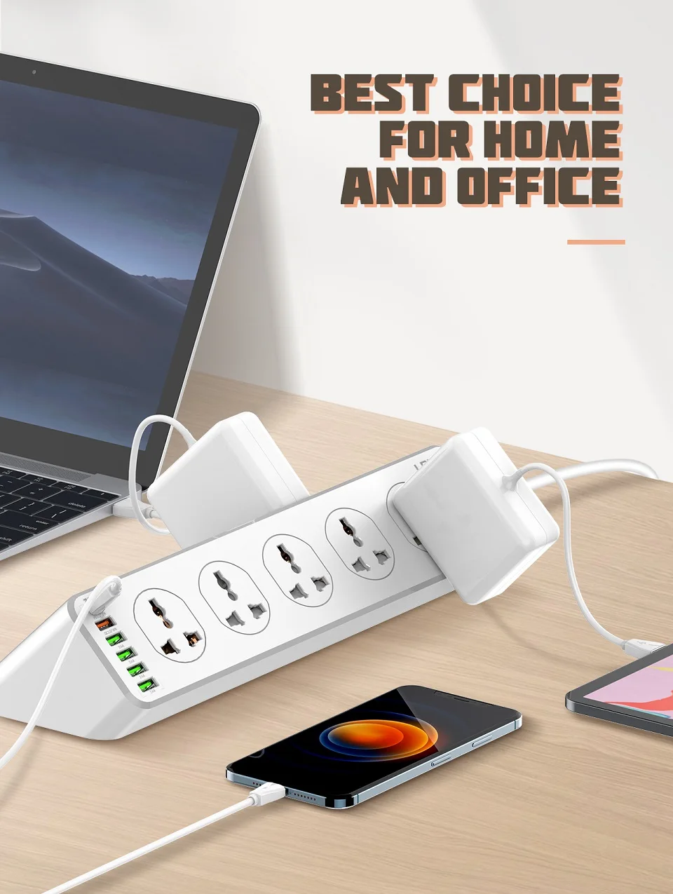 LDNIO SC10610 30W 6-Port USB Charger Power Strip 5