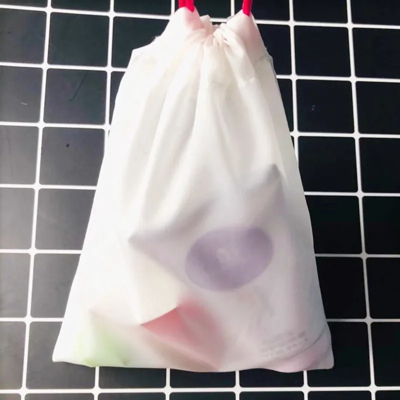 Manufacturers Direct Selling White Cosmetics Candy Gift Snacks Accessories Drawstring Bag Drawstring Dacron Storage Bag