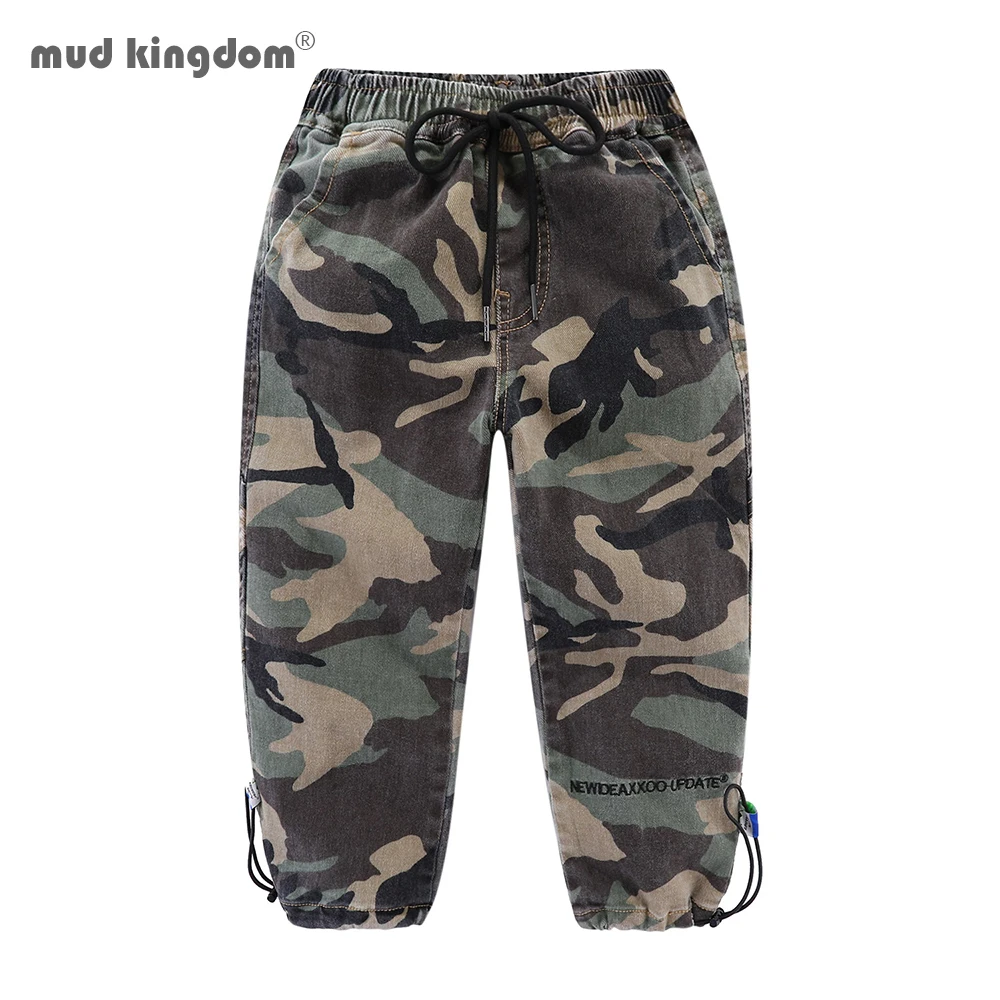 Mudkingdom/комплекты для маленьких мальчиков джинсы 2020 сезон осень зима Камуфляжные