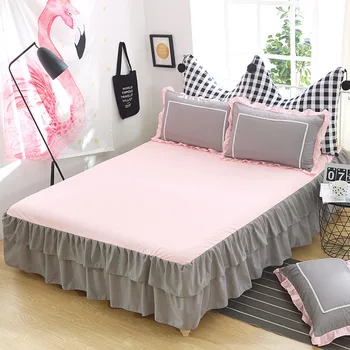

Yaapeet Wrap Around Bed Skirt Elastic Bed Ruffles Easy Fit Easy Off Fade Resistant Solid Color Bed Skirts Home Hotel Bed Sheets