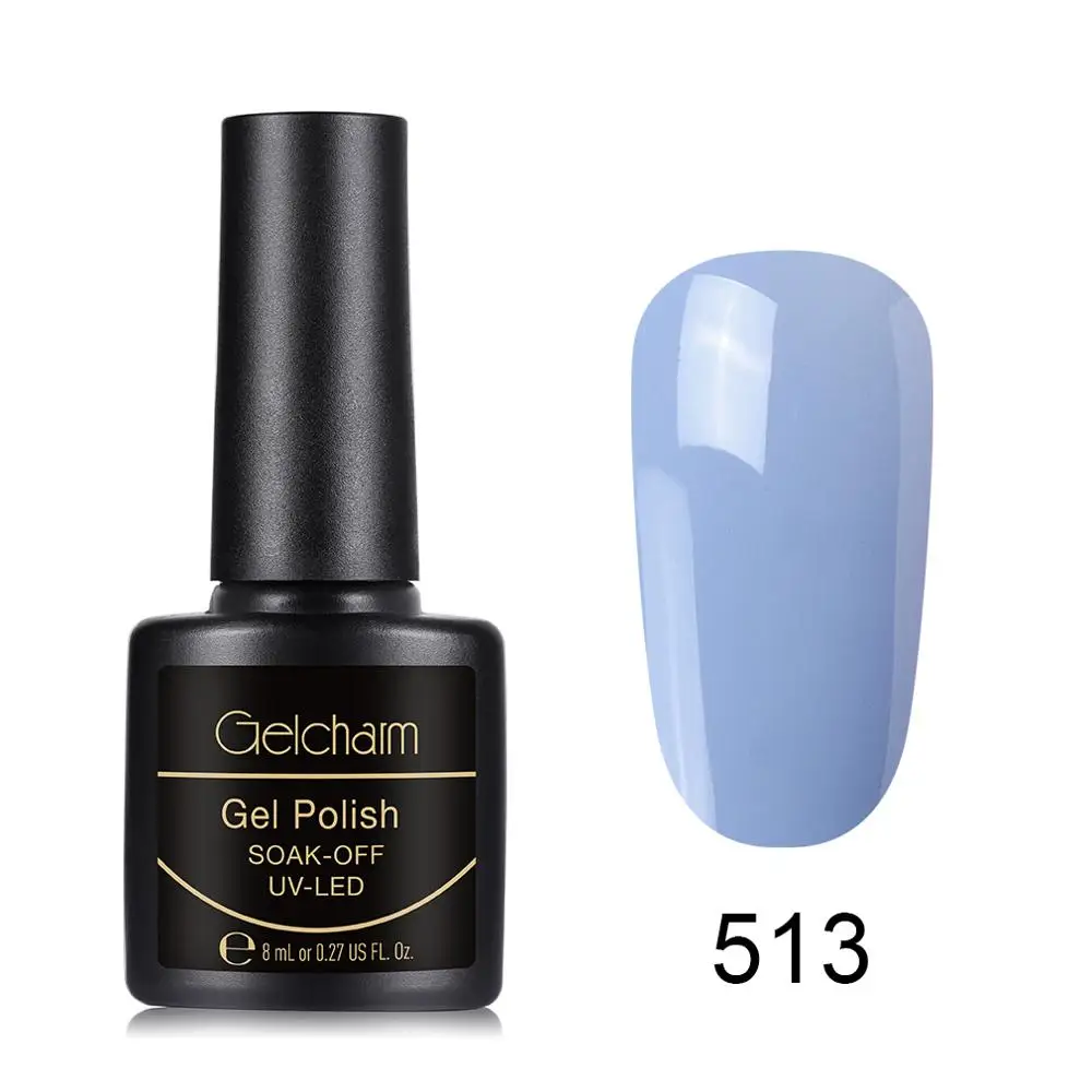 Gelcharm 8 мл Glassic многоцветная серия Гель-лак для ногтей УФ светодиодный отмачиваемый гель лак для ногтей Блеск Дизайн ногтей салон маникюр - Цвет: 513