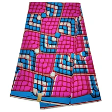 Печатная ткань настоящий голландский воск наивысшего качества хлопок Анкара Африканский Воск 6 ярдов модная ткань для вечерние платья