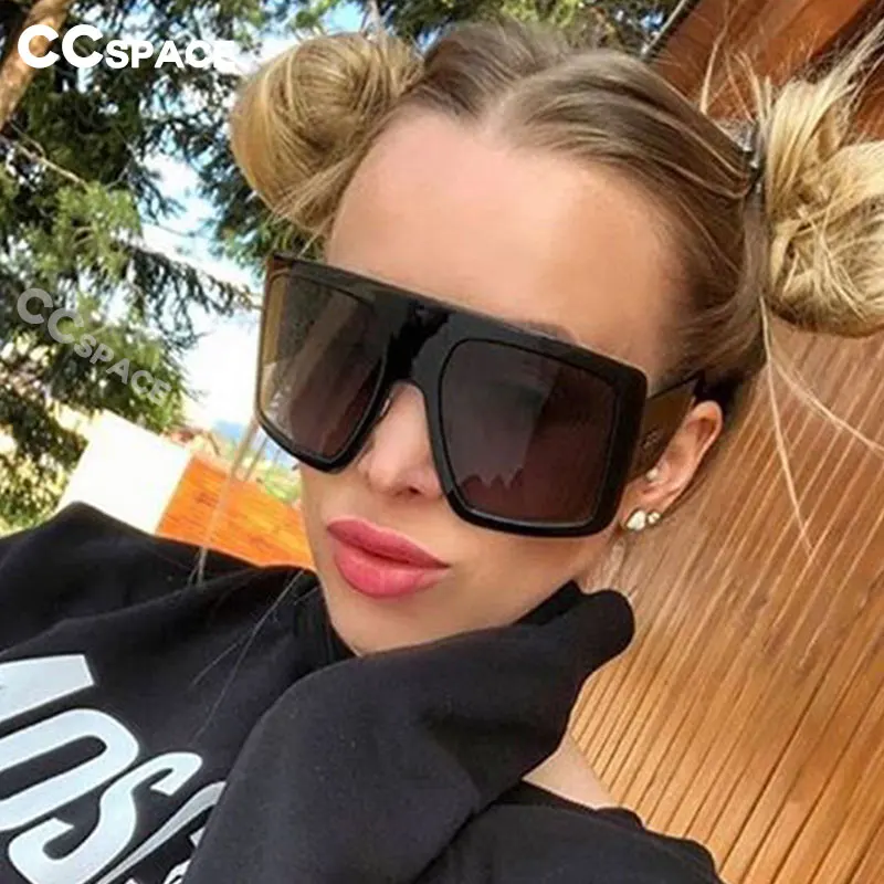 Большие Квадратные Солнцезащитные очки для мужчин и женщин, модные очки UV400, винтажные очки 47254