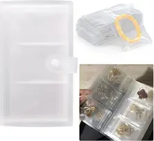 

Jewelry Box Travel Earring Storage Bag Ring Card Holder Portable Frosted Cover Jewelry Storage Book