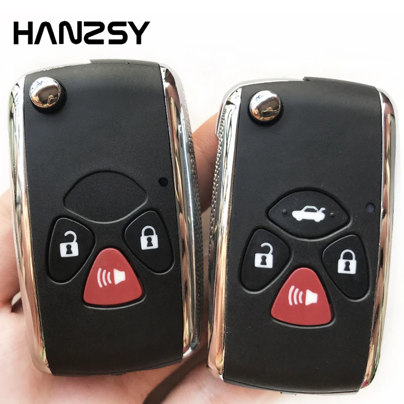Флип чехол со сменными 3/4 кнопками для Toyota YARIS Venza REIZ Crown Avalon Camry Corolla RAV4|Ключ от авто|