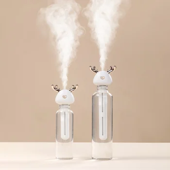 

Cute Antler Design Portable USB Cool Mist Humidifier Air Diffusers For Travel Home Office Hotel Car Without Water Bottle 1