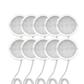 

10Pcs 12V Indoor Warm Led Spotlight Cabinet Light Wine Cabinet Room Light for Volkswagen T4 T5 Camper Van Camper Van Caravan Car