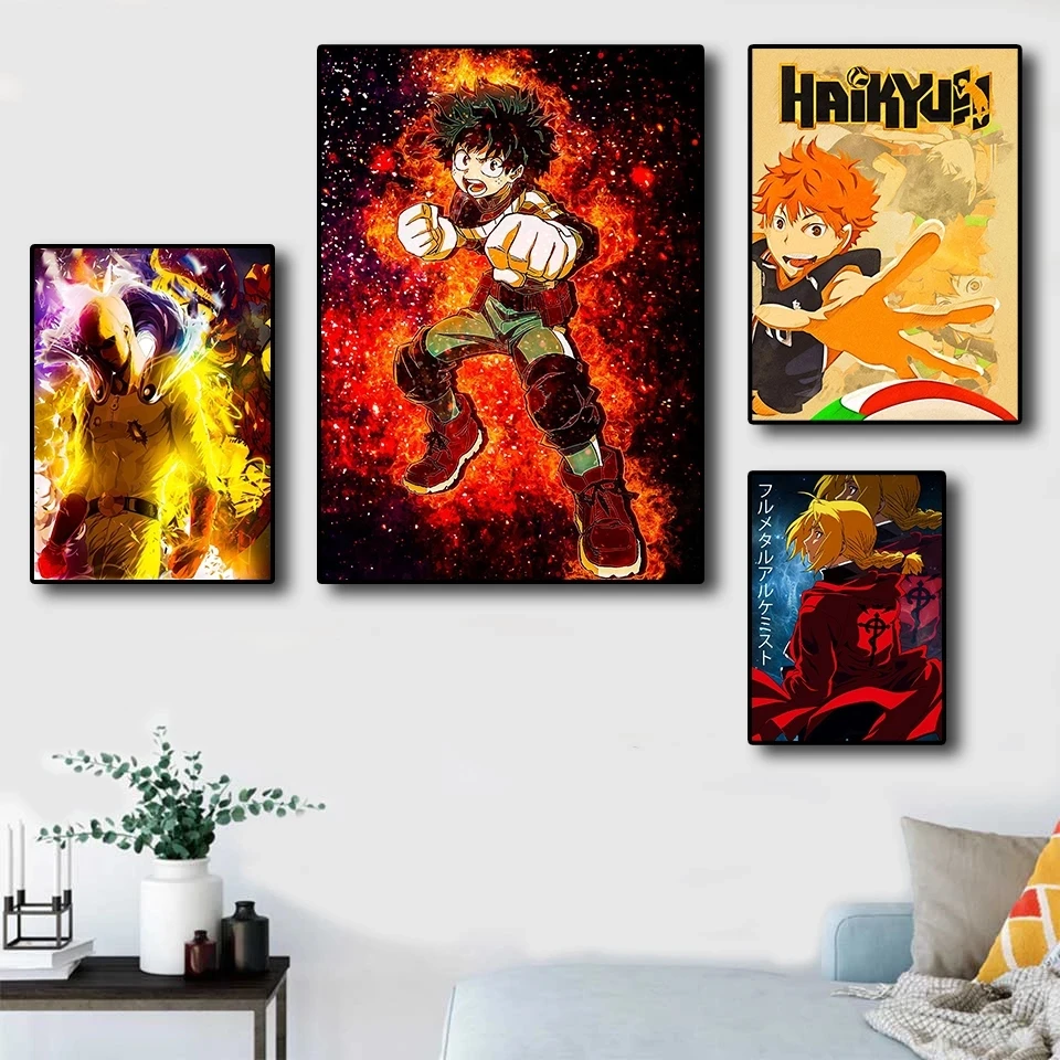 

Japan Famous Anime Character Series Posters Quality Canvas Colorful Painting Kids Room Living Sofa Wall Art Home Decor Picture