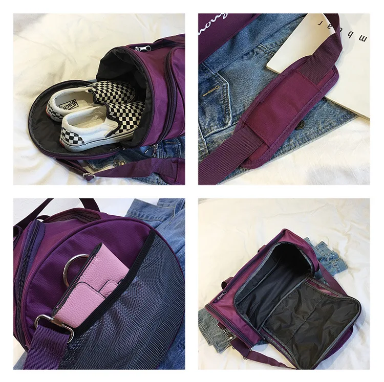 Корейский стиль, с надписью, на одно плечо, для йоги, тренировок, спортивная сумка для спортзала, короткий светильник, стиль, модная сумка для путешествий