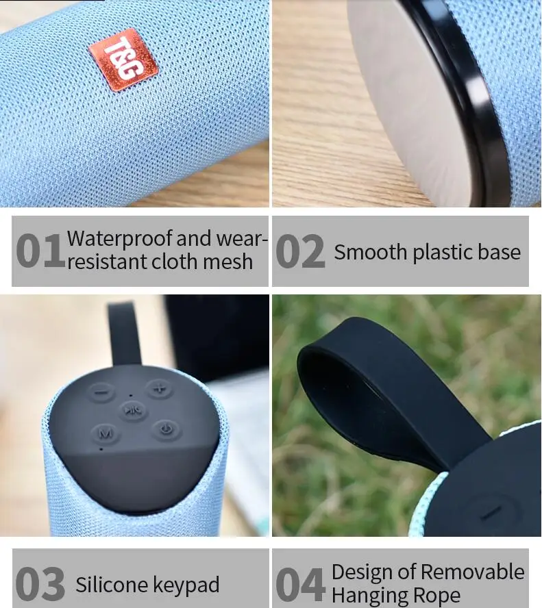 Портативный Bluetooth беспроводной динамик водонепроницаемый внешний аккумулятор ультра бас громкий динамик
