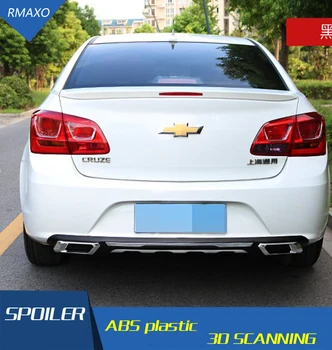 

For Cruze Rear spoiler ABS Rear Bumper Diffuser Bumpers Protector For Chevrolet cruze After chrome lip rear spoiler 2015