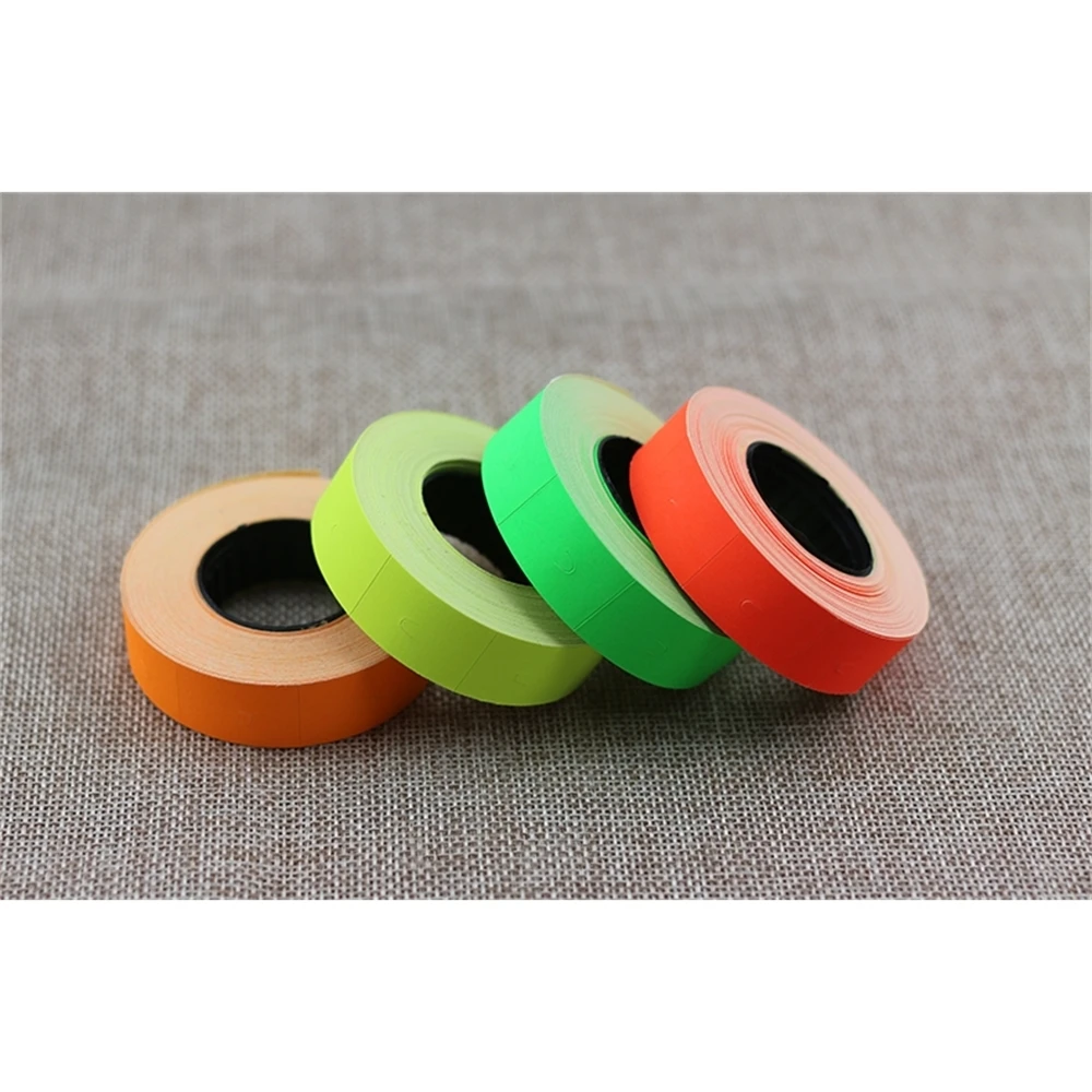 Paper Labels Colored For Two-line Labeller, Pricing Gun Labeler #6600 Tag Sticker Roll Reel Red Green Yellow Price Label Refill