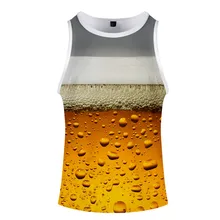 Bubbling beer с цифровым 3d-рисунком для мужчин жилет для мальчиков сексуальная летняя мужская одежда фитнес майки для бодибилдинга майка Blouse2019