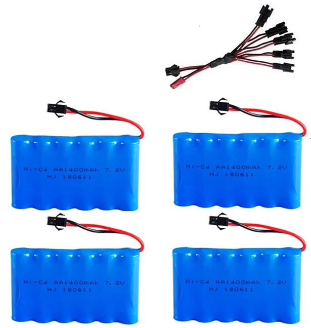 SM Plug) Ni-CD 7,2 v 1400mah батарея+ 7,2 v зарядное устройство для радиоуправляемого игрушечного автомобиля Танк Поезд Робот Лодка пистолет 5* AA 7,2 v перезаряжаемый аккумулятор - Цвет: Шоколад