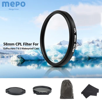 

Go pro Polarizer Filter Waterproof Lens Cap For Gopro Hero 7 6 5 Original Waterproof Case Polarizing CPL Lens Filter Adaptor
