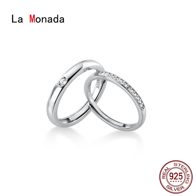 La Monada 53-64mm Women Ring 925 Sterling Silver Minimalist Rings For Fine Jewerly Woman Couple Paired | Украшения и аксессуары