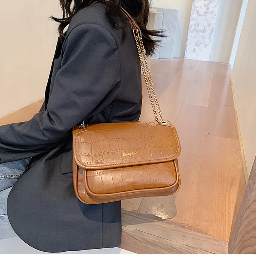 

Crocodile Pattern Flap Women's Bag Mini Lady Shoulder Bags Luxury Fashion Women Crossbody Bags High Quality Pu 2020 Women's Bag