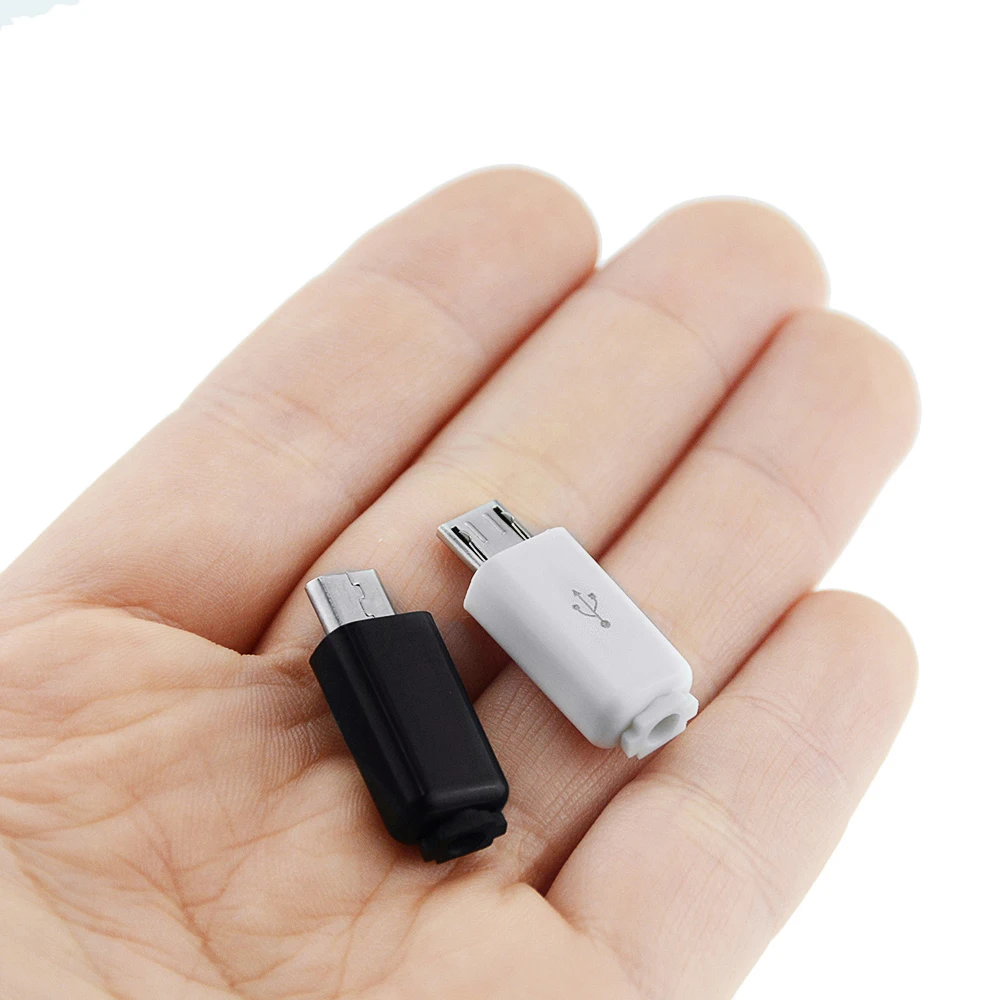 10 шт. 4 в 1 Micro USB 5Pin штекер разъема Черный/Белый Сварочные данные OTG интерфейс линии DIY кабель для передачи данных Аксессуары