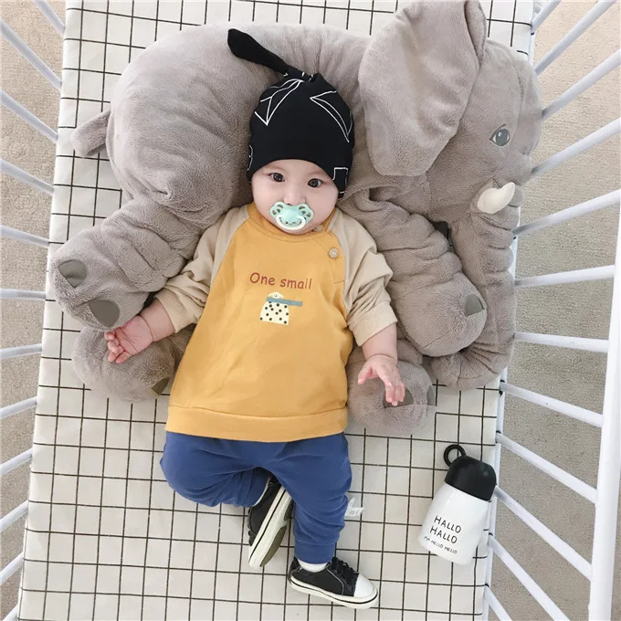 Mini Babe City/детская одежда; сезон осень; повседневные брюки для детей с изображением слона; брюки для малышей; модные детские штаны для кормления